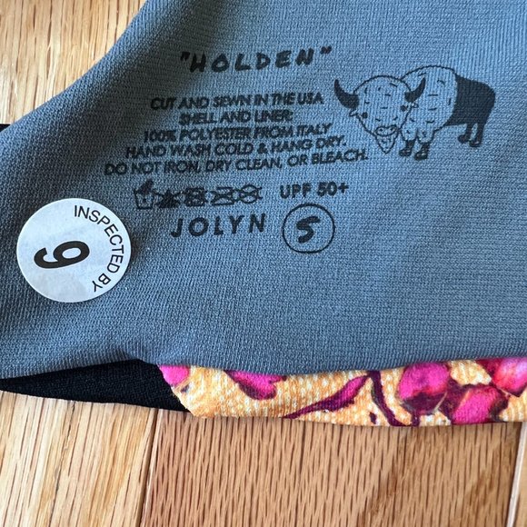 NWT JOLYN Holden S Fixed Back Bikini Top Le Bloom Print - Picture 3 of 4